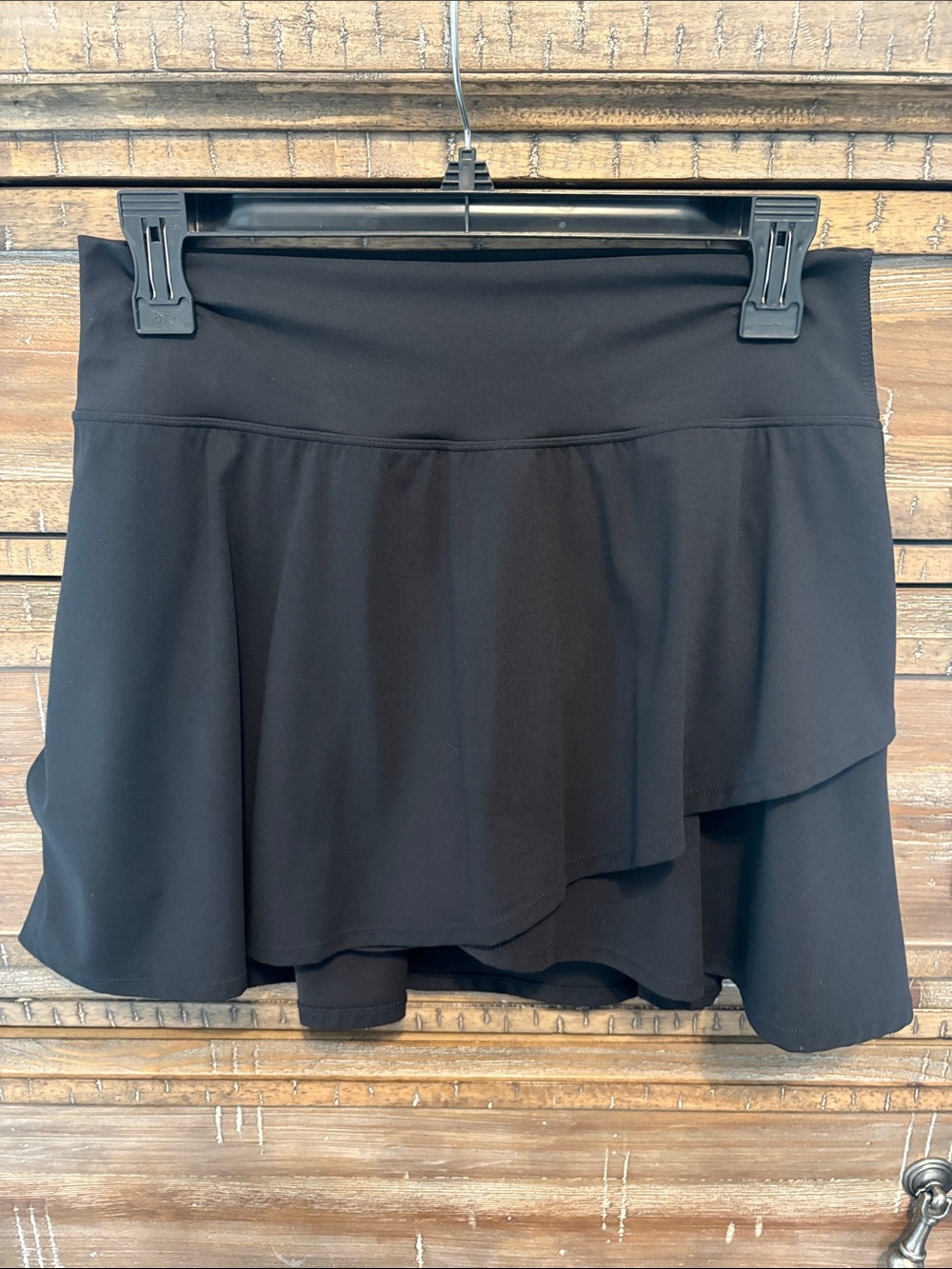 JoyLab Black Asymmetrical Layered Flounce Skirt